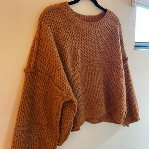 Cropped knit sweater
